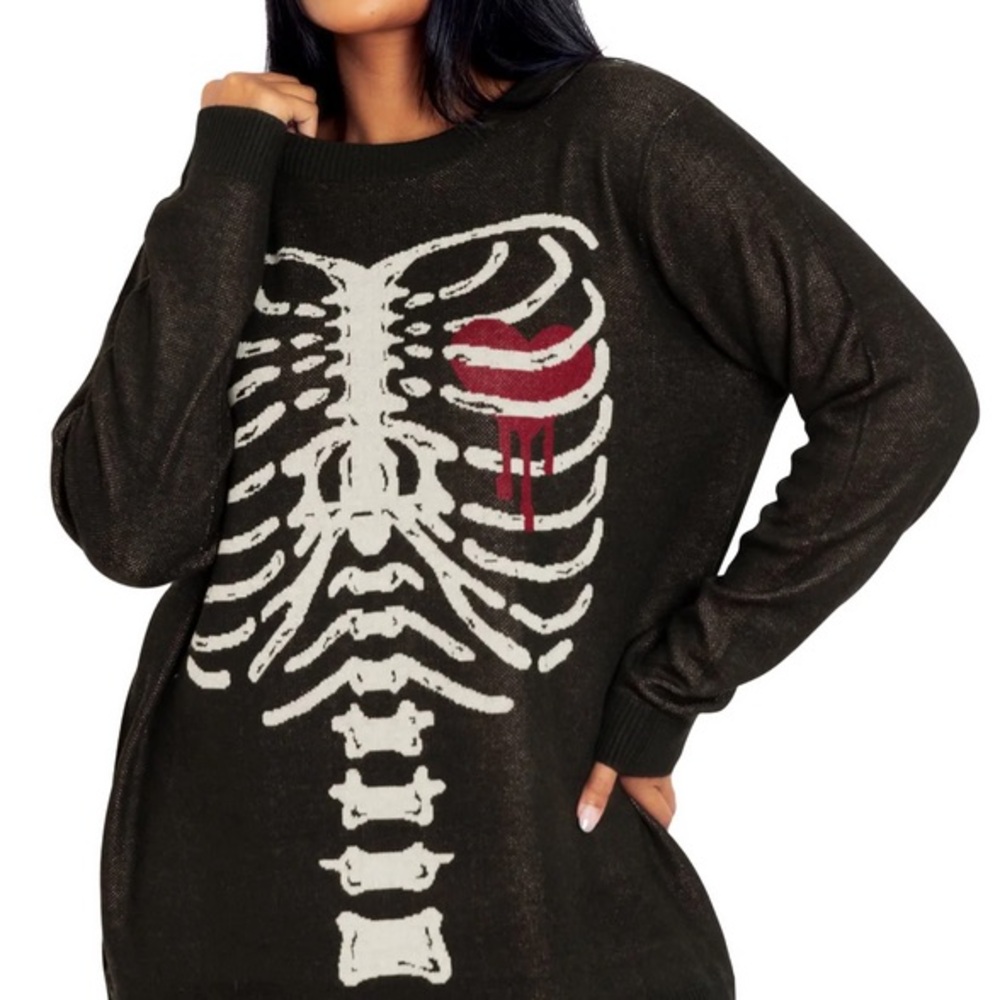 Blackmilk Skeleton Print Sweater